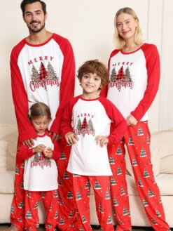 Family Christmas Pajamas Baby's Toddler's Christmas Pattern Top Pants Sets -Christmas Costumes Store 202212081414495289691