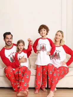 Family Christmas Pajamas Baby's Toddler's Christmas Pattern Top Pants Sets -Christmas Costumes Store 202212081414499027993