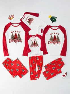 Family Christmas Pajamas Baby's Toddler's Christmas Pattern Top Pants Sets -Christmas Costumes Store 202212081414509014482
