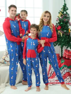 Family Christmas Pajamas Baby's Adult's Christmas Pattern Jumpsuit -Christmas Costumes Store 202212081414546475354