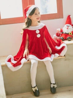Christmas Costume Kids Outfit Dresses Shorts Hat 3 Piece Set For Little Girls Halloween -Christmas Costumes Store 4f259edd e54c 456e bc58 6c23482ff7ce
