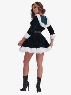 Women Christmas Tunic Red Polyester Fiber Sash Dress Polyester Color Block Christmas Holidays Costumes -Christmas Costumes Store 5a630bb8 7b14 4fb5 81b8 87bd258b231e