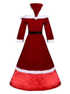 Christmas Holidays Costumes Furry Red Print Women Dress -Christmas Costumes Store 62bf0f50 c4c0 47f8 a20e 7125305ede47