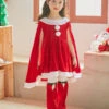 Christmas Costume Kids Outfit Dresses Shorts Hat 3 Piece Set For Little Girls Halloween
