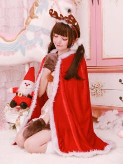 Christmas Cape Costume Red Santa Claus Cover Ups Carnival -Christmas Costumes Store 79677f17 30ef 40f3 90d1 3ccc264a33df