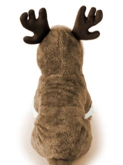 Christmas Dog Costume Flannel Brown Reindeer Cat Pet Clothes