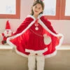 Kids Cloak Christmas Costume Red Cover Ups For Little Girls Halloween