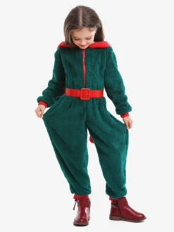 Kigurumi Pajamas Onesie Christmas Coral Fleece Kids Winter Sleepwear Mascot Animal Carnival Onesie Pajamas