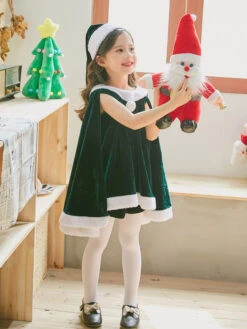 Christmas Costume Kids Outfit Dresses Shorts Hat 3 Piece Set For Little Girls Halloween -Christmas Costumes Store d00ea04e 49ec 4a95 b87a e4d4e146e6d1