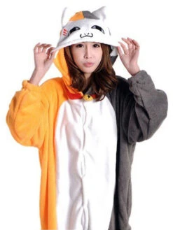 Kigurumi Pajama Neko Cat Onesie Multicolor Flannel Christmas Costume -Christmas Costumes Store dca49de7 3bd9 4820 90b5 abee5798938c