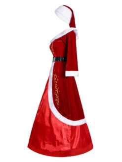 Christmas Holidays Costumes Furry Red Print Women Dress -Christmas Costumes Store ef6309be 993d 44fa 90b6 b24bd9d65398